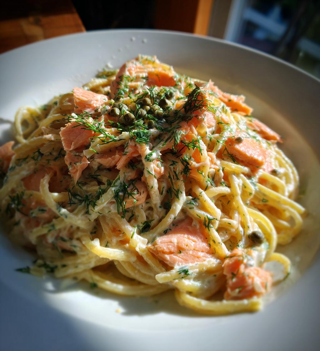 creamy smoked salmon pasta