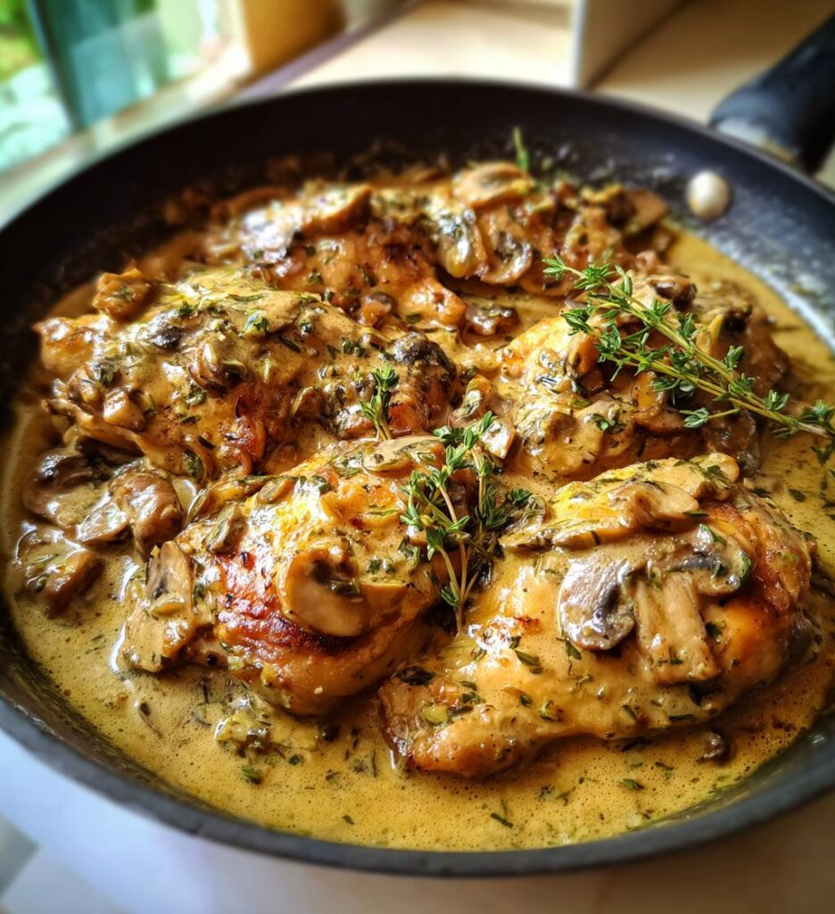 baked chicken with mushroom sauce