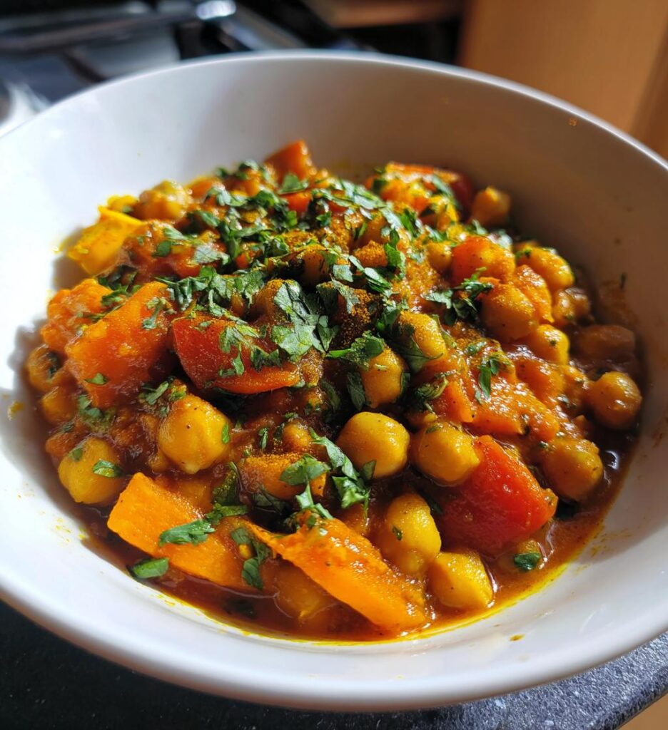 vegetarian curry recipe with chickpeas