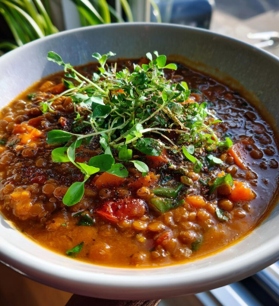 slow cooker lentil soup recipe