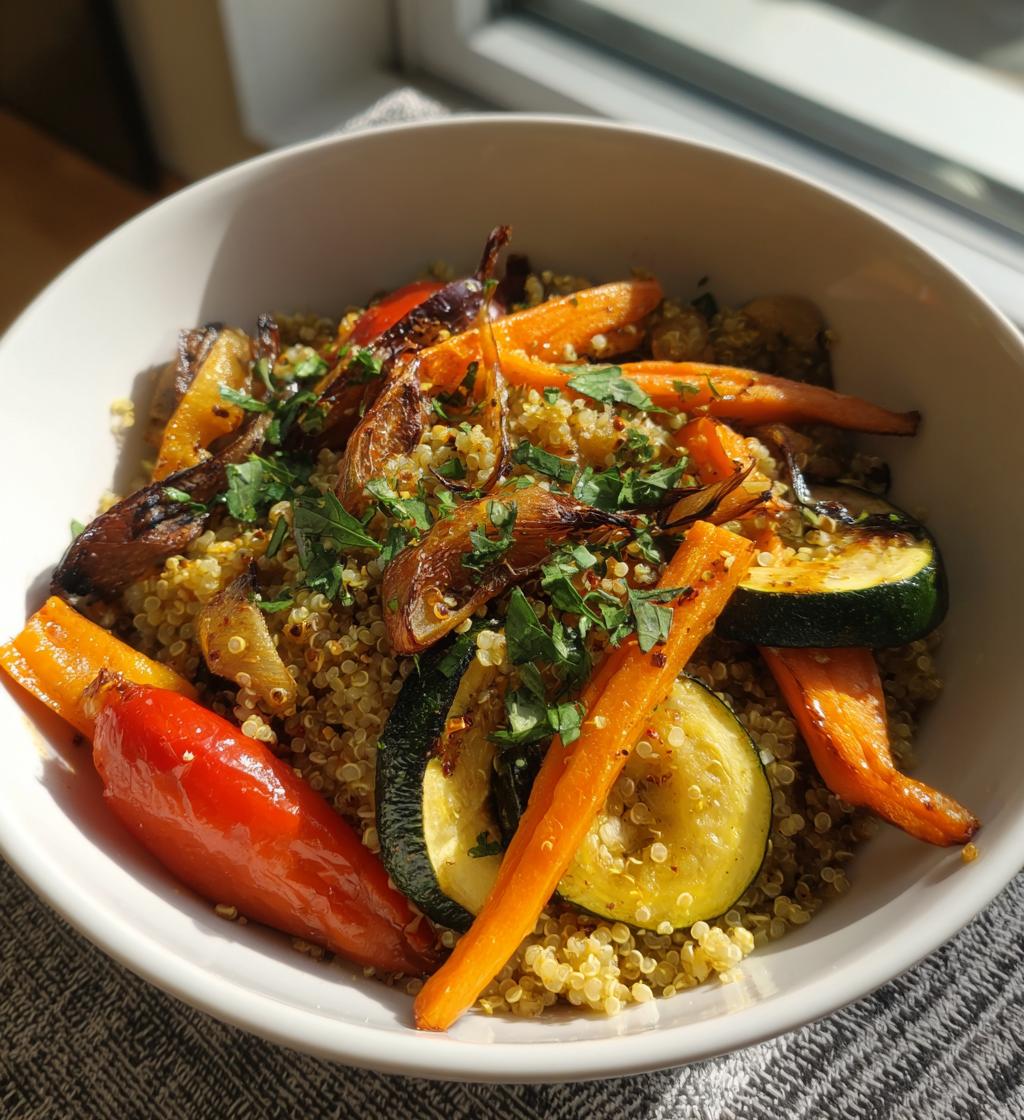 Quinoa Salad with Roasted Vegetables - Easy and Delicious Recipe - step by step