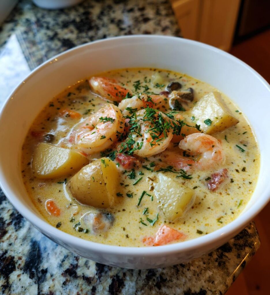 creamy seafood chowder recipe