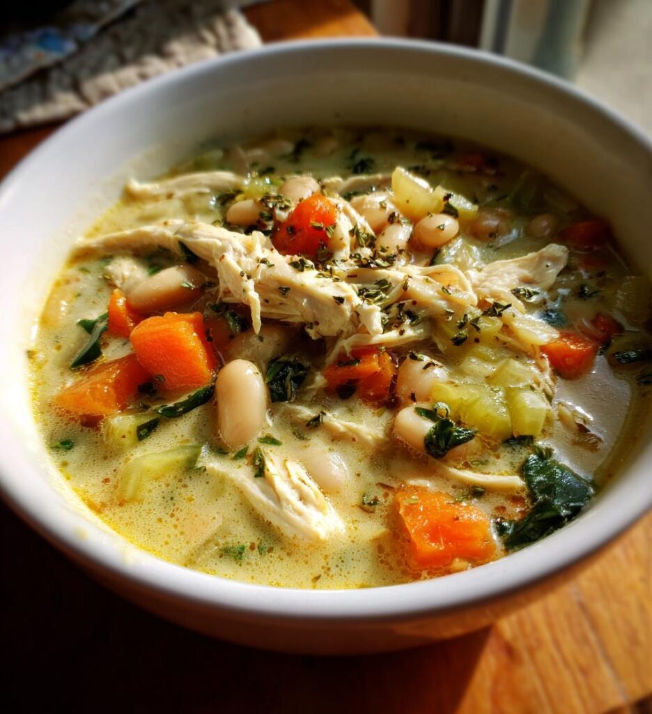 slow cooker chicken white bean soup