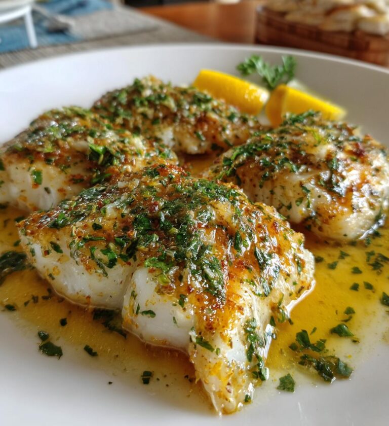 baked garlic butter cod recipe