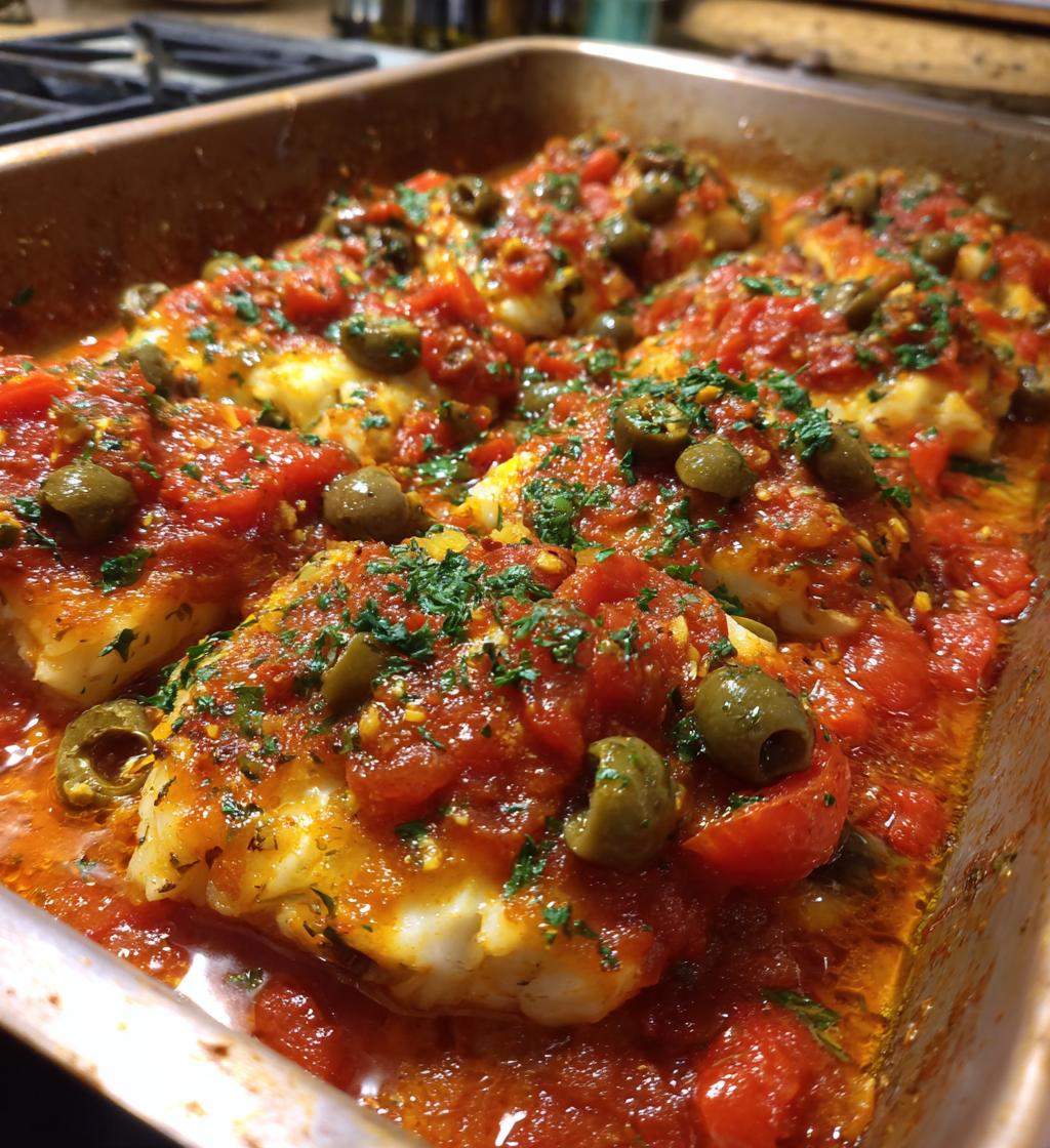 Baked Cod with Tomato Sauce | Easy and Delicious Recipe