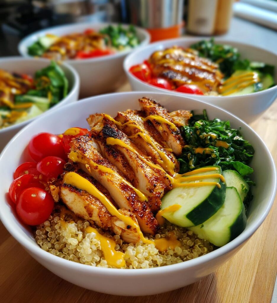 healthy chicken meal prep bowls