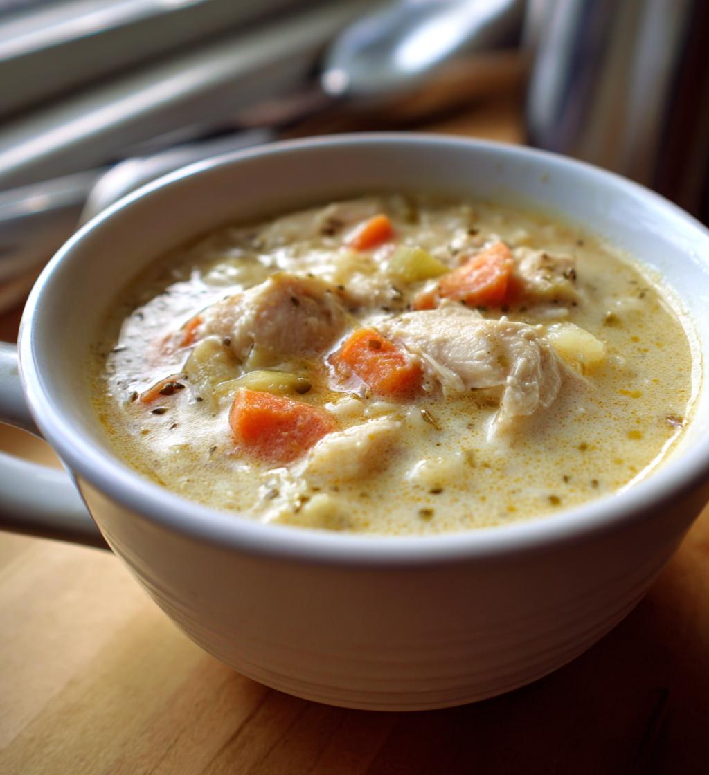 Creamy Leek and Chicken Soup - Easy and Delicious Comfort Food - step by step