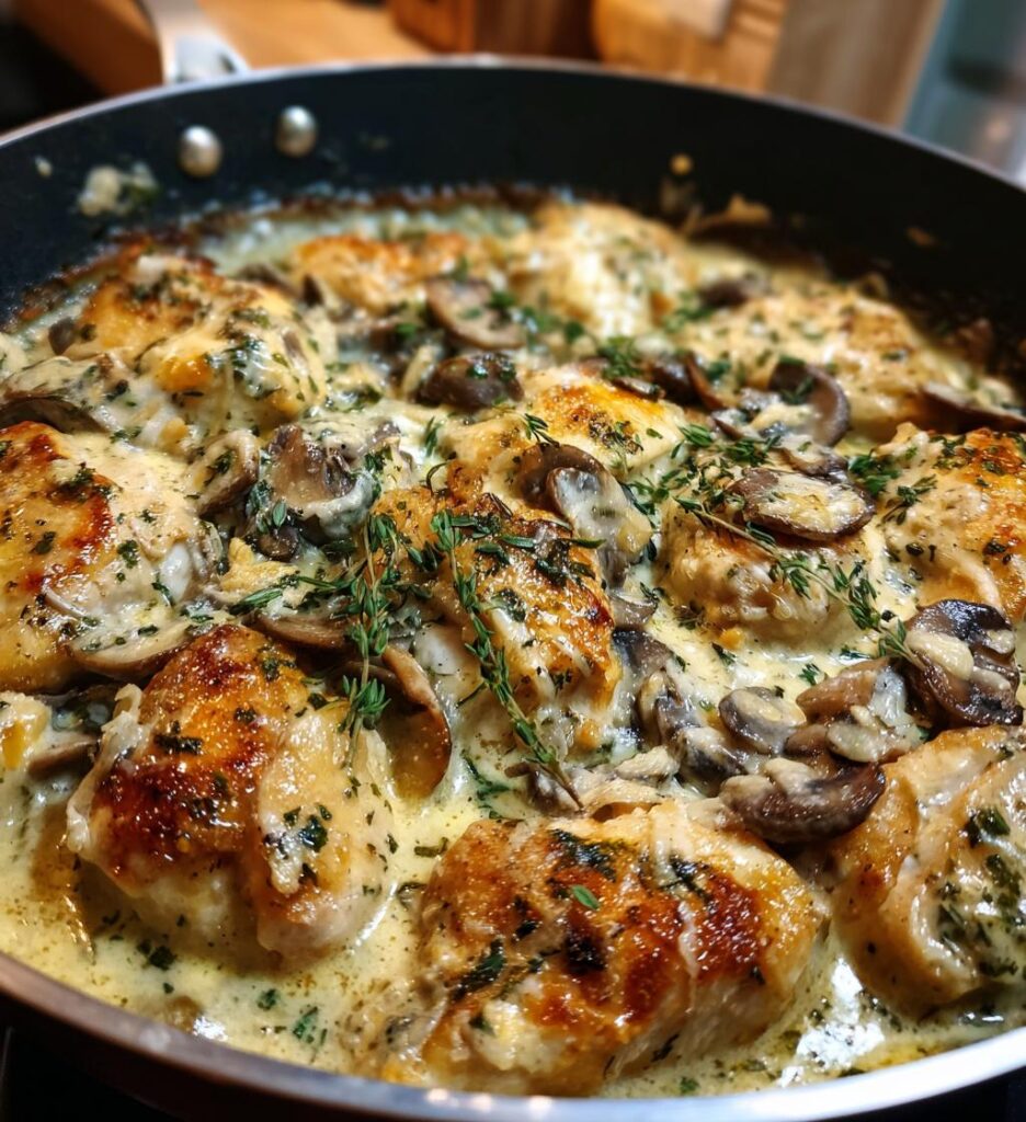 creamy mushroom chicken bake
