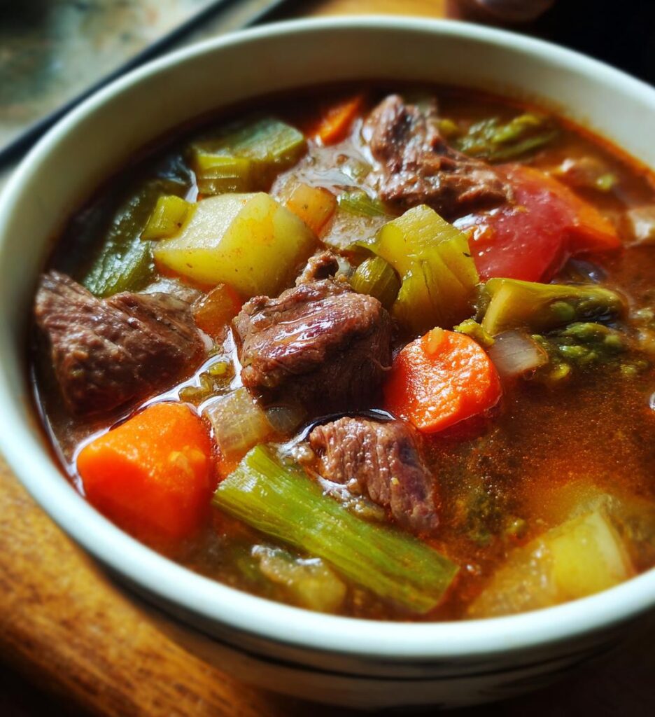 beef and vegetable soup recipe