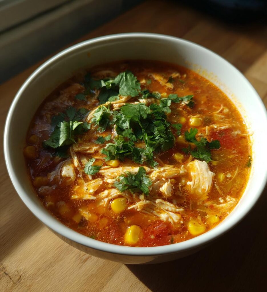 slow cooker chicken tortilla soup