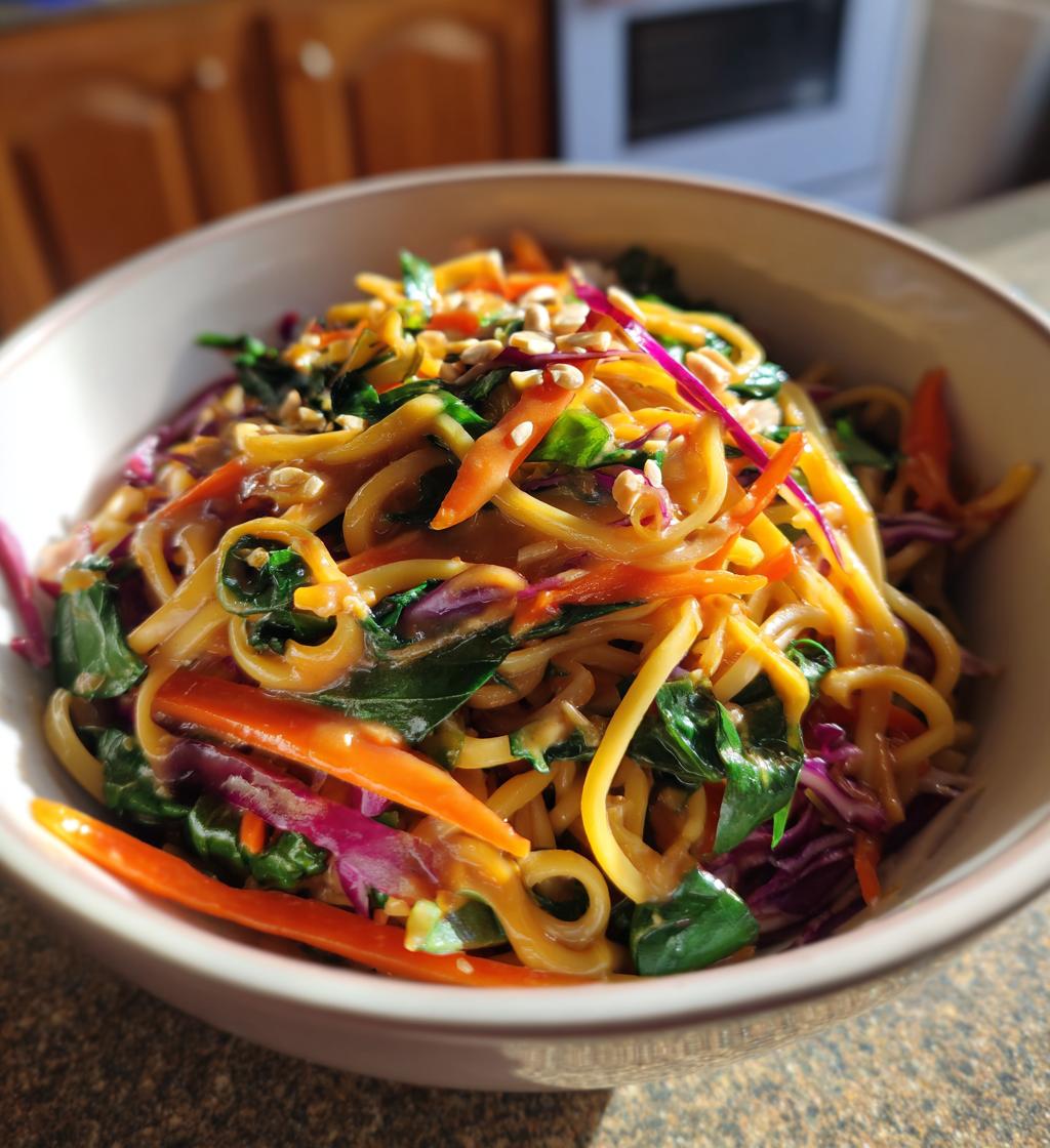 Asian Noodle Salad with Peanut Dressing - Quick & Delicious Recipe