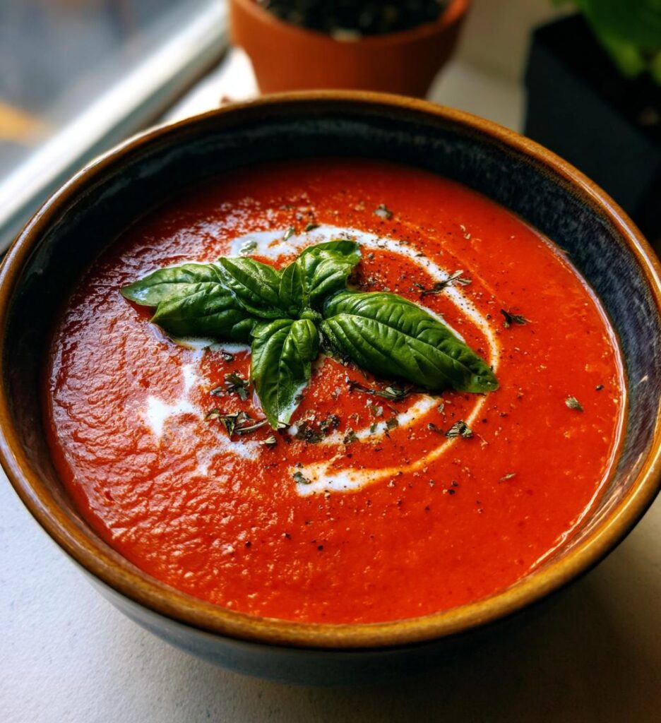 homemade tomato basil soup
