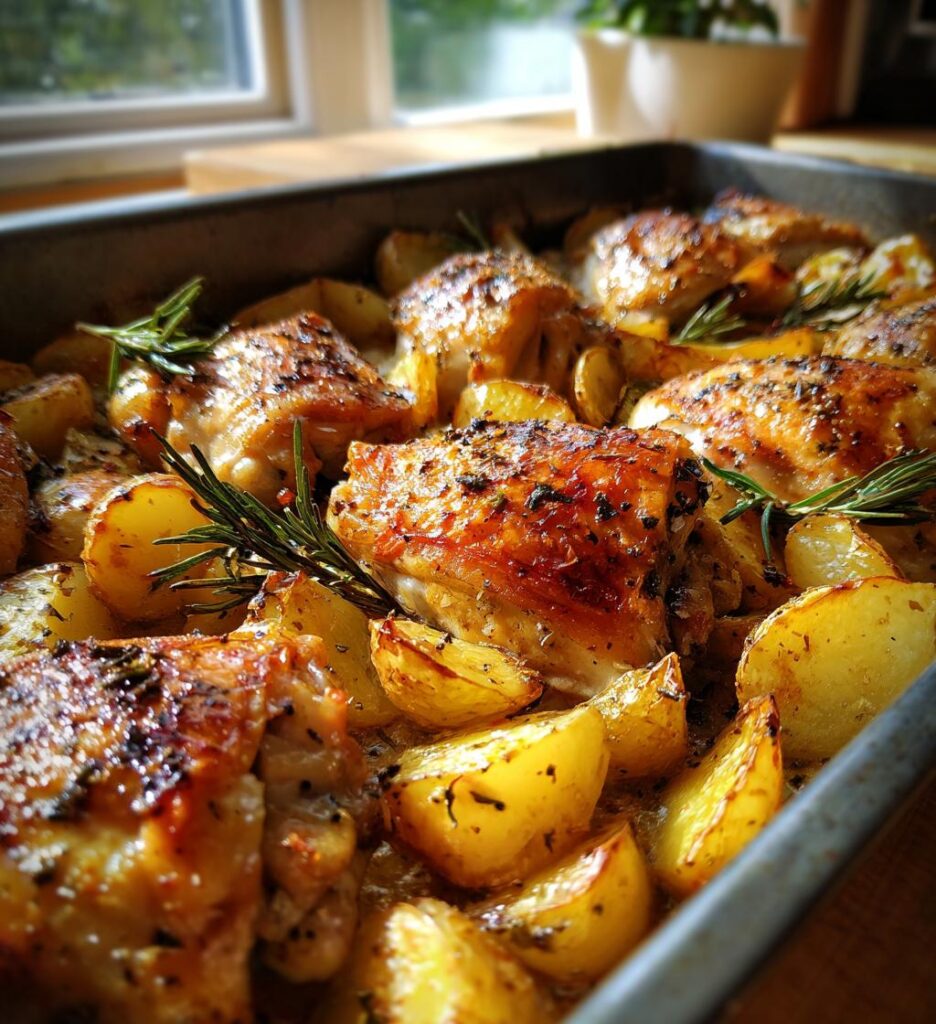 one pan chicken and potatoes