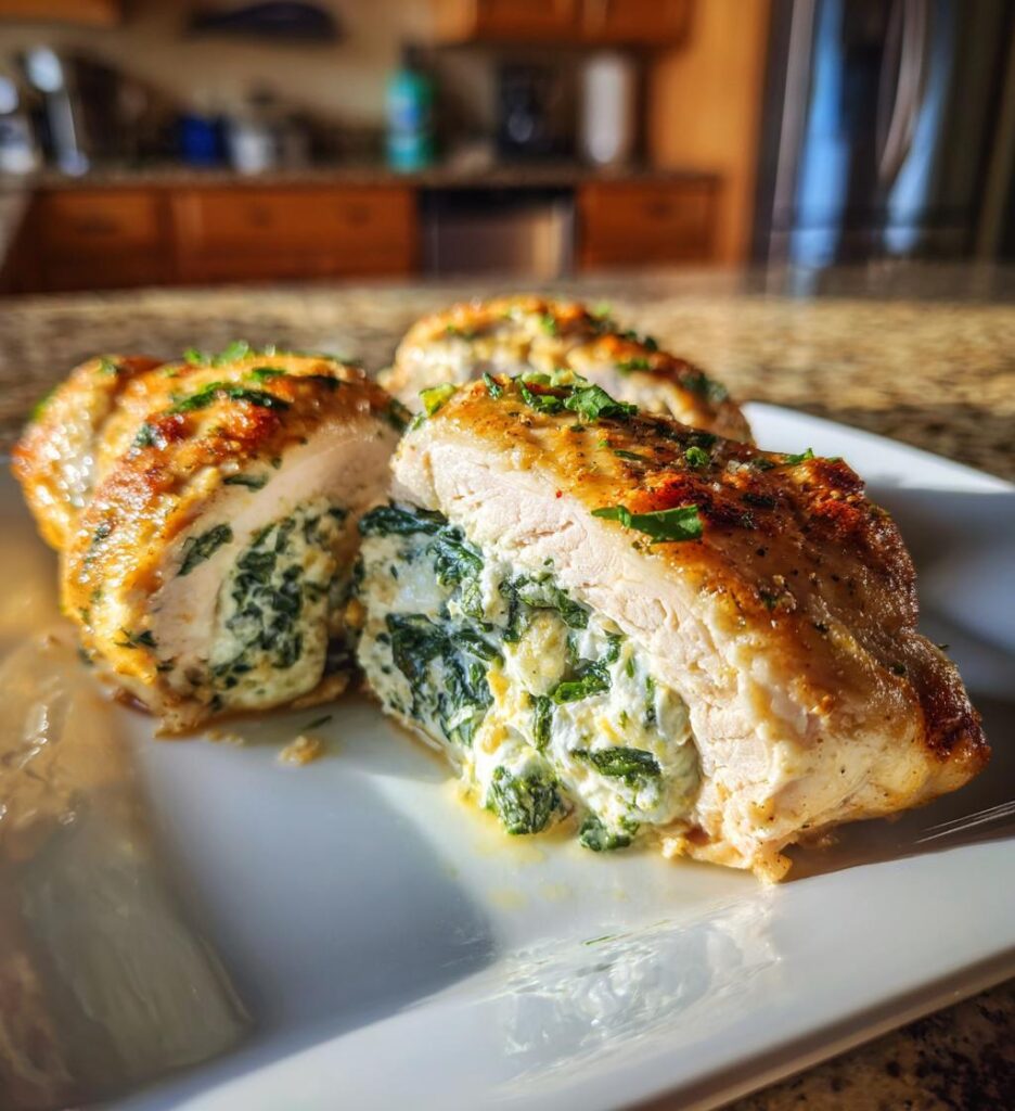 creamy spinach stuffed chicken