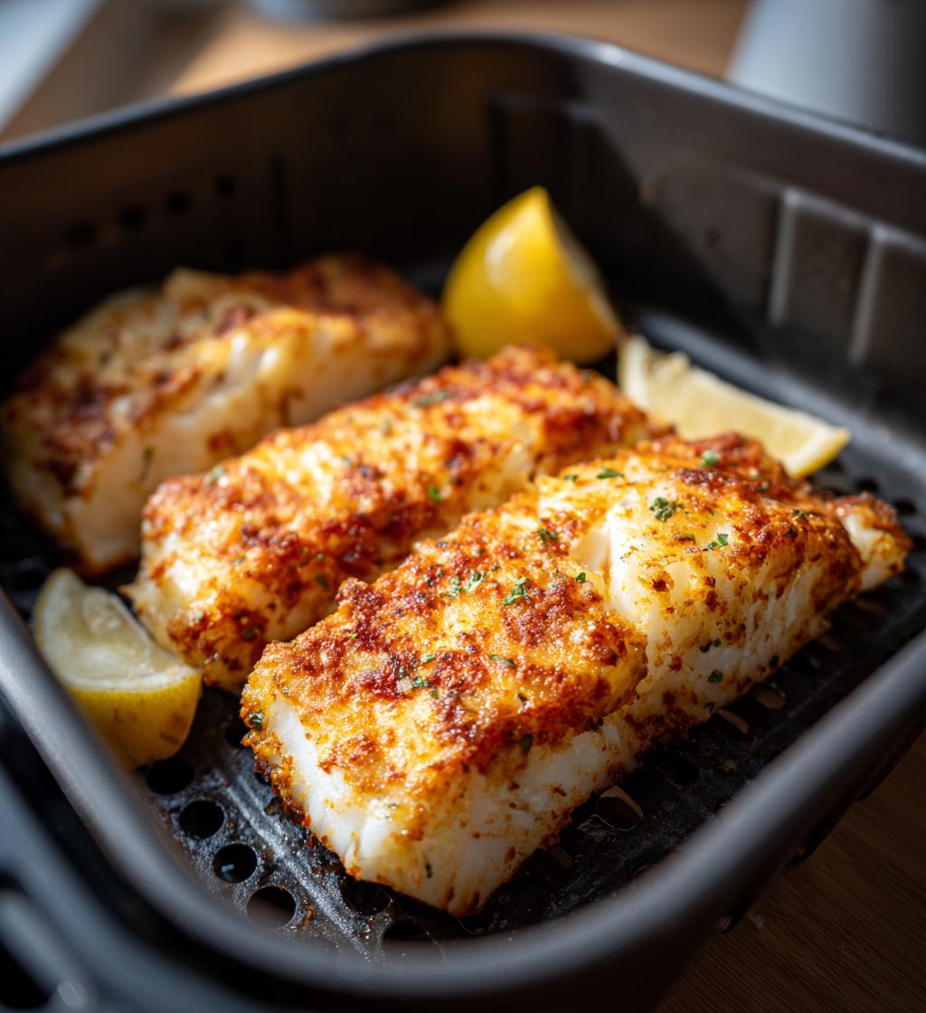 air fryer cod recipe lemon