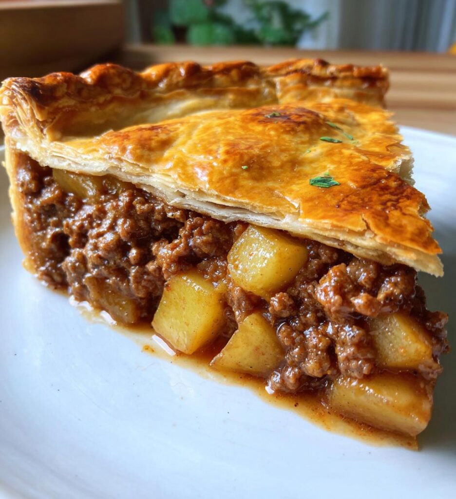 easy mince and potato pie