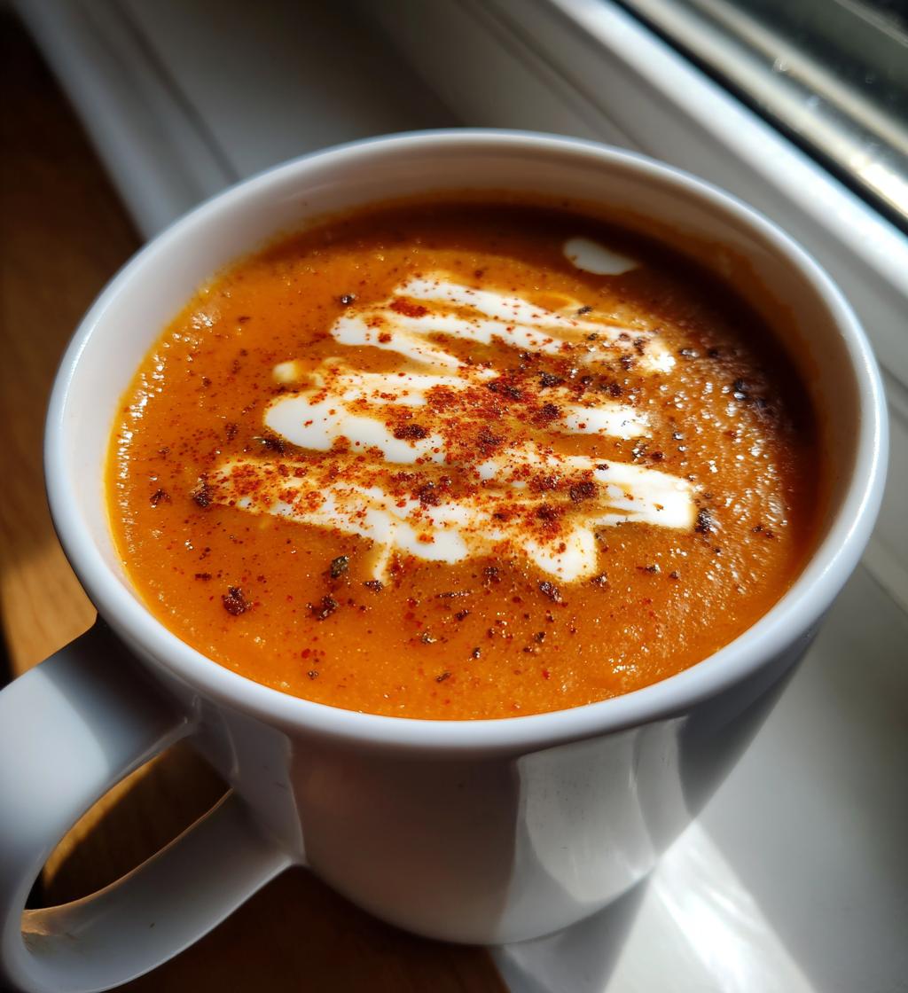 Creamy Roasted Red Pepper Soup - Easy & Delicious Recipe - step by step