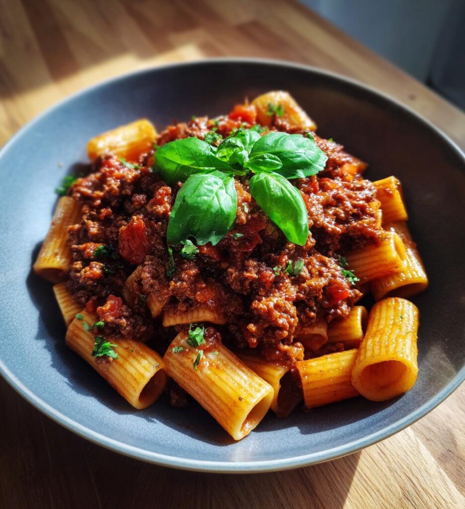 rigatoni bolognese recipe from scratch