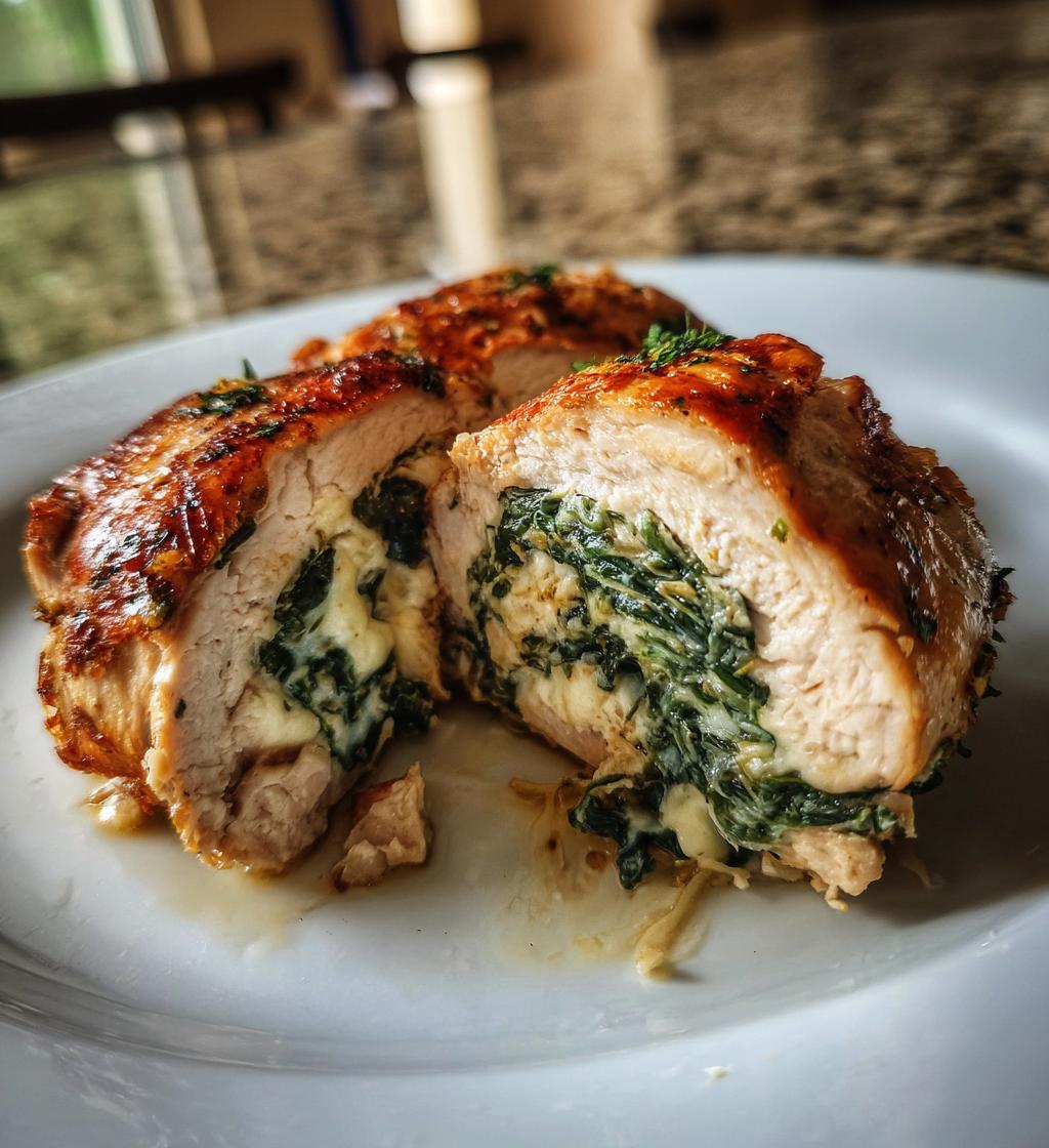 Stuffed Chicken Breast with Spinach and Cheese - Quick and Delicious
