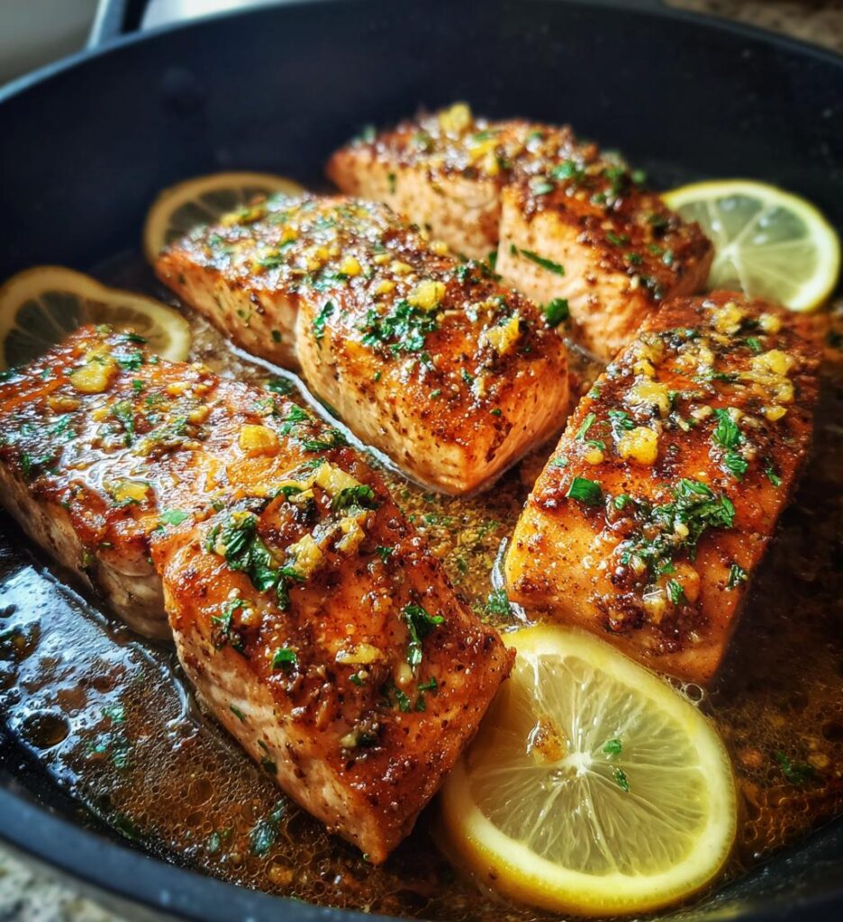 air fryer salmon with garlic butter