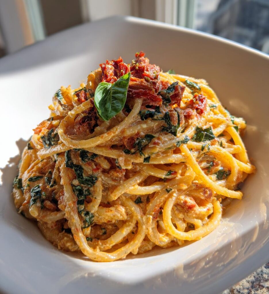 creamy sun dried tomato pasta
