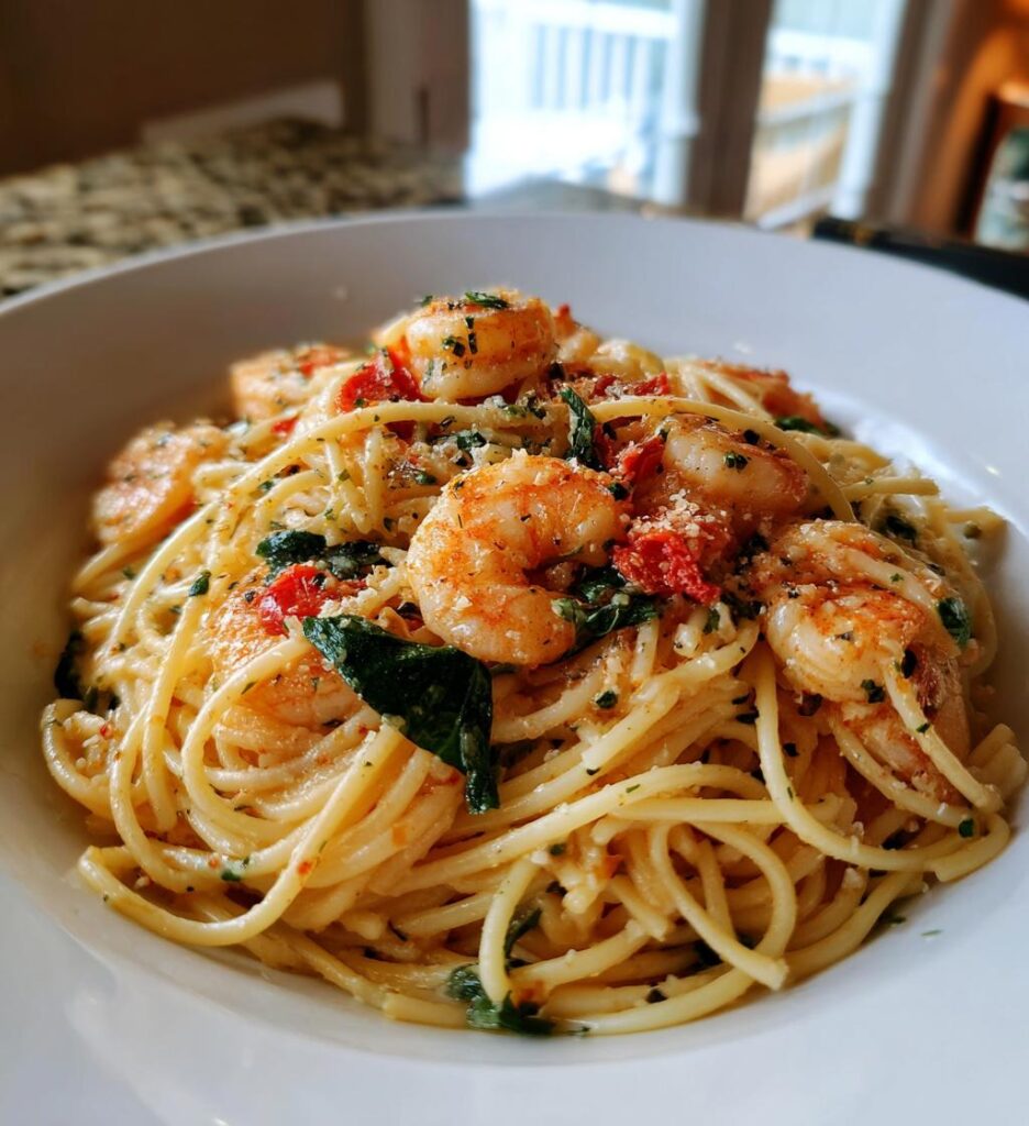 lemon garlic pasta with shrimp