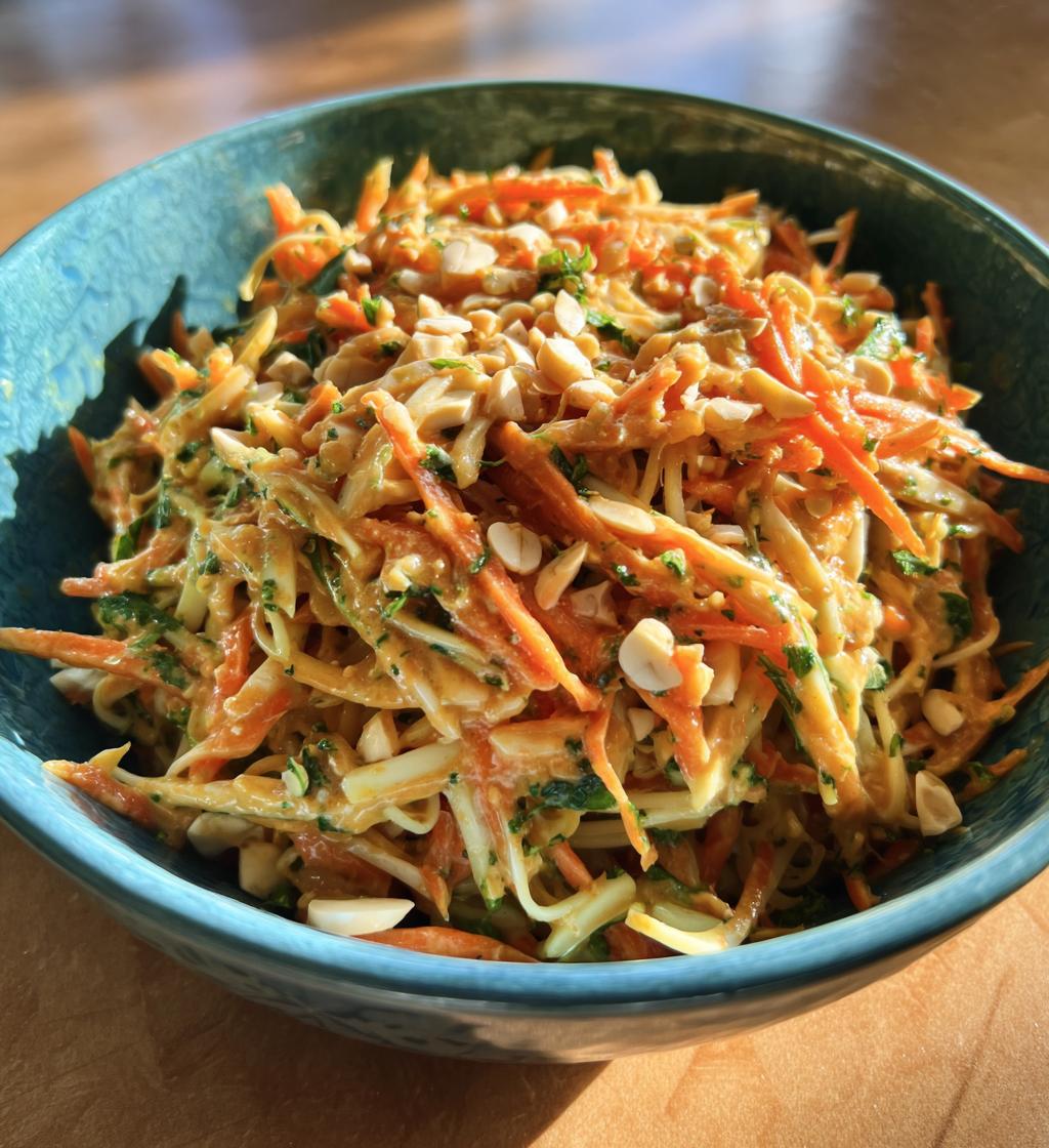 Asian Noodle Salad with Peanut Dressing - Quick & Delicious Recipe - step by step