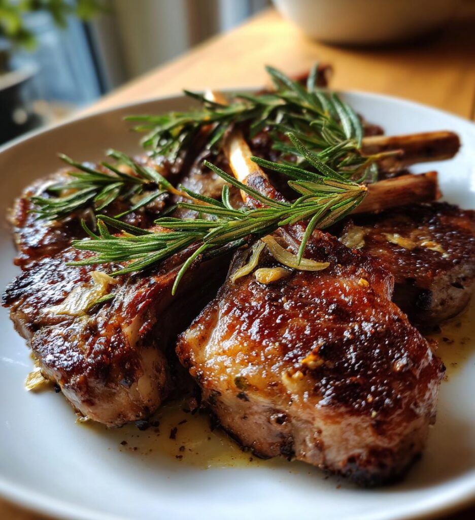 lamb chops with rosemary and garlic