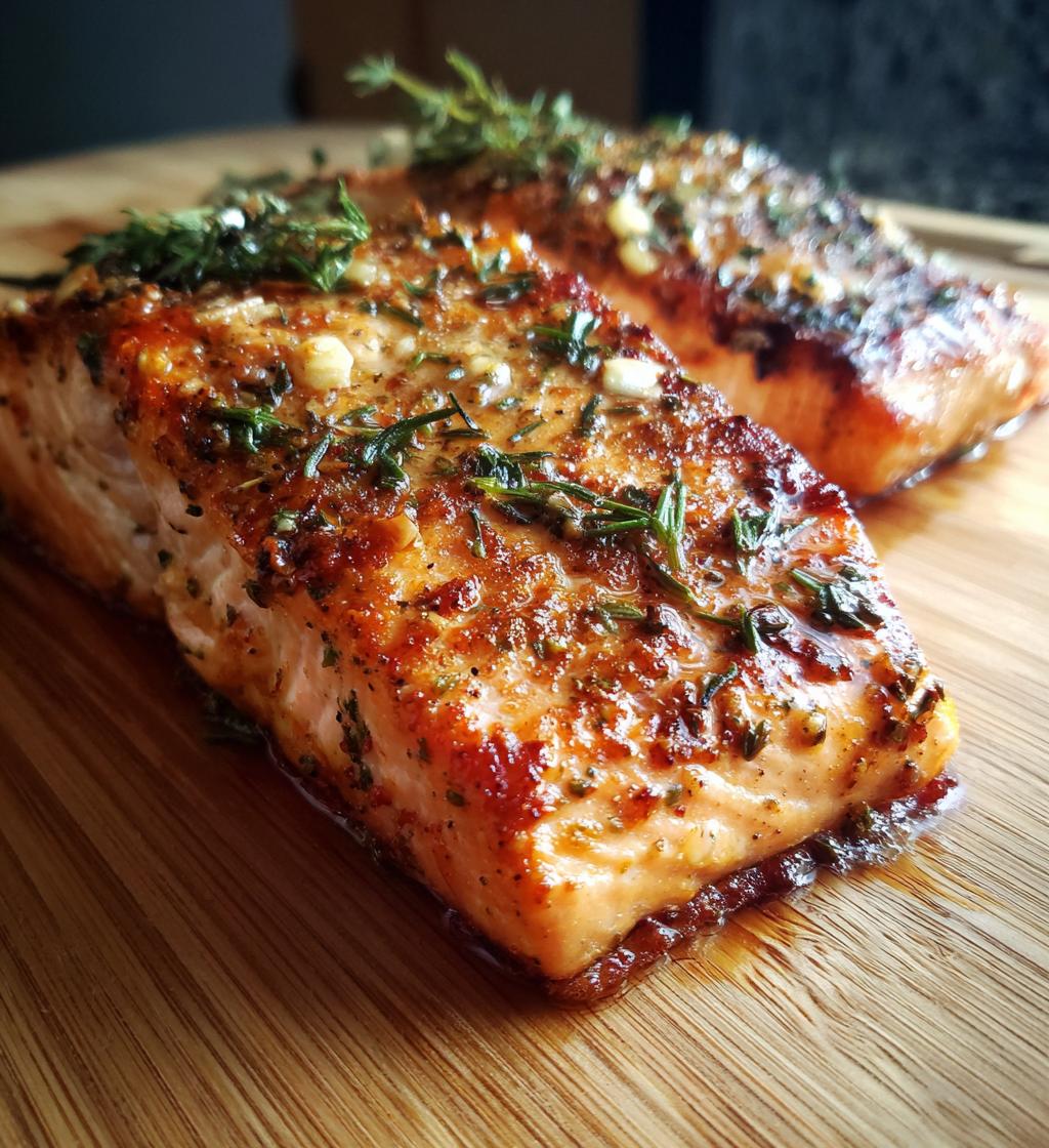air fryer salmon with garlic