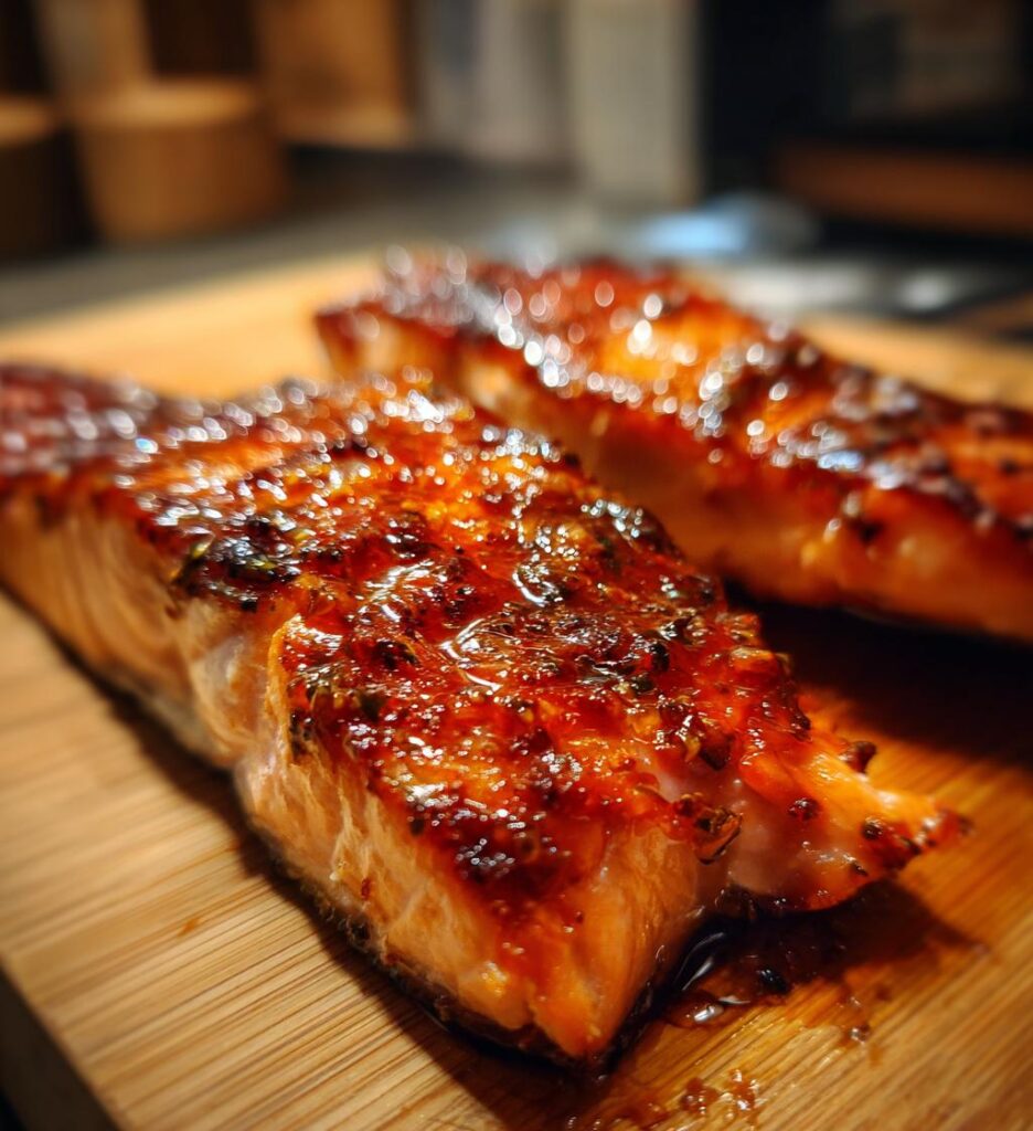 baked salmon with honey glaze