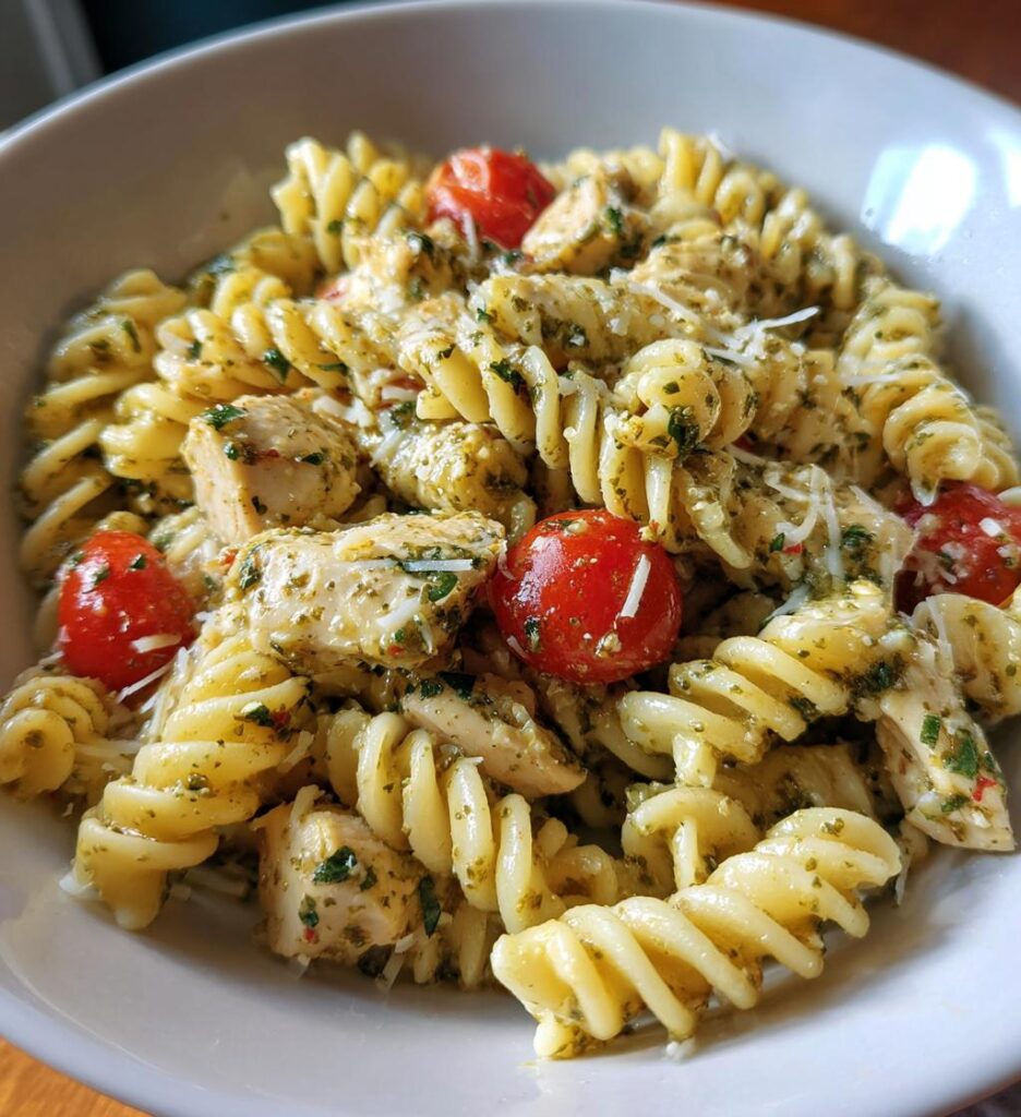 creamy pesto chicken pasta