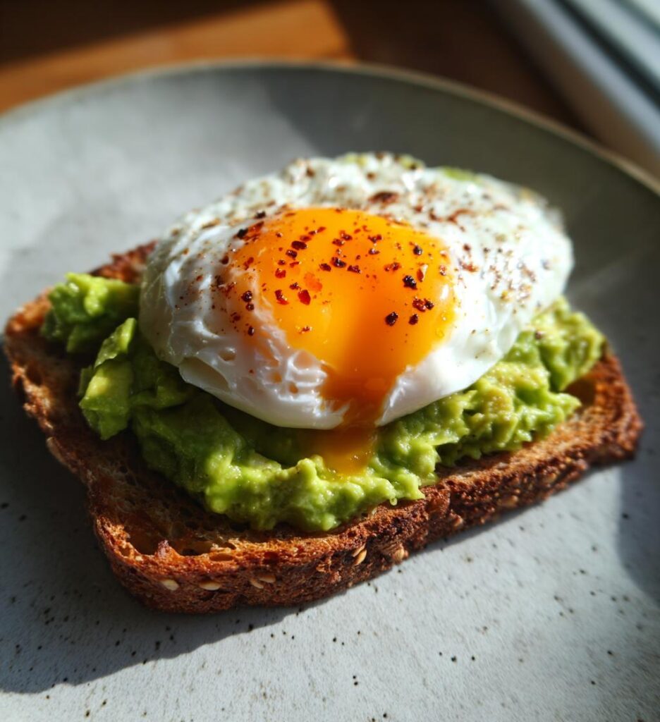 avocado toast with poached egg