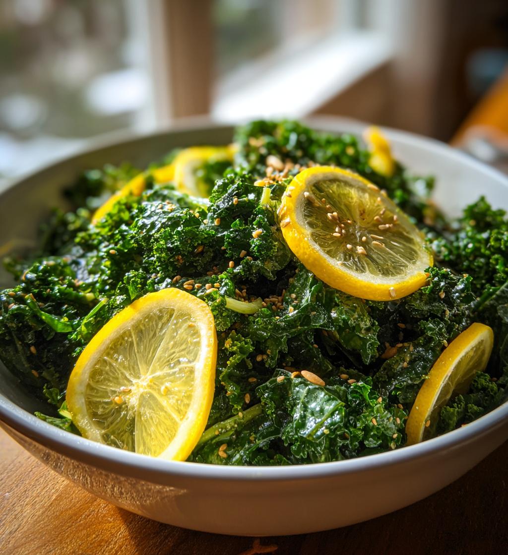 Kale Salad with Lemon Dressing - Delicious & Simple Recipe