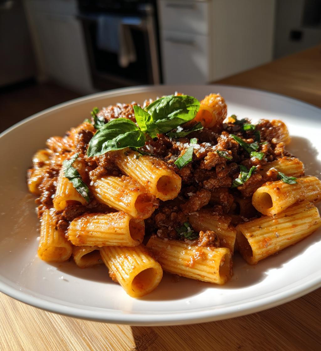 Rigatoni Bolognese Recipe from Scratch – Easy & Delicious