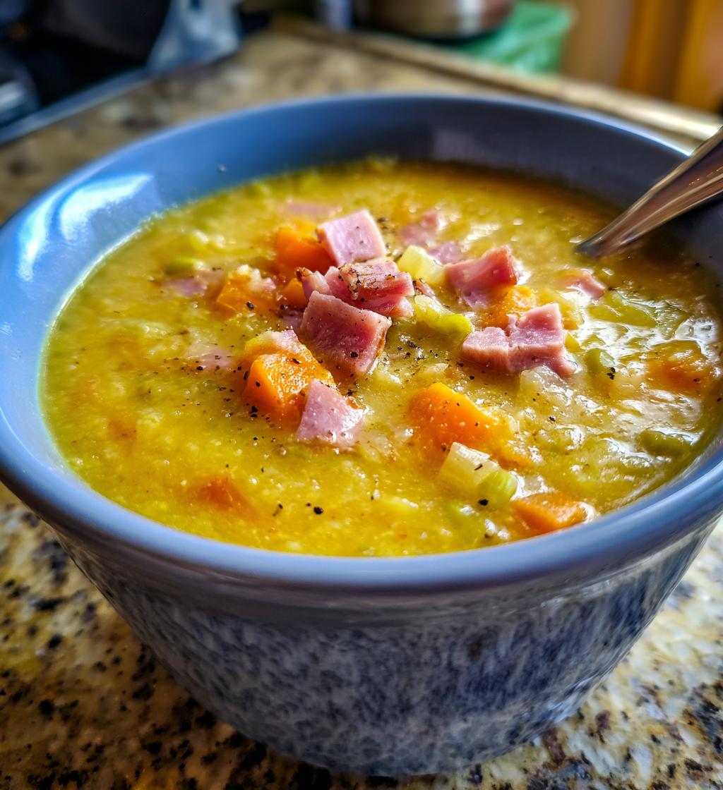 Slow Cooker Split Pea Soup Recipe - Creamy and Delicious Comfort Food - step by step
