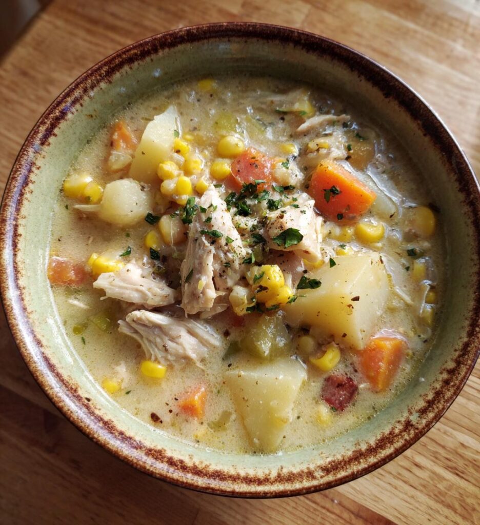 slow cooker chicken corn chowder recipe