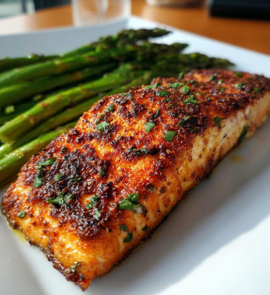 air fryer garlic butter salmon recipe