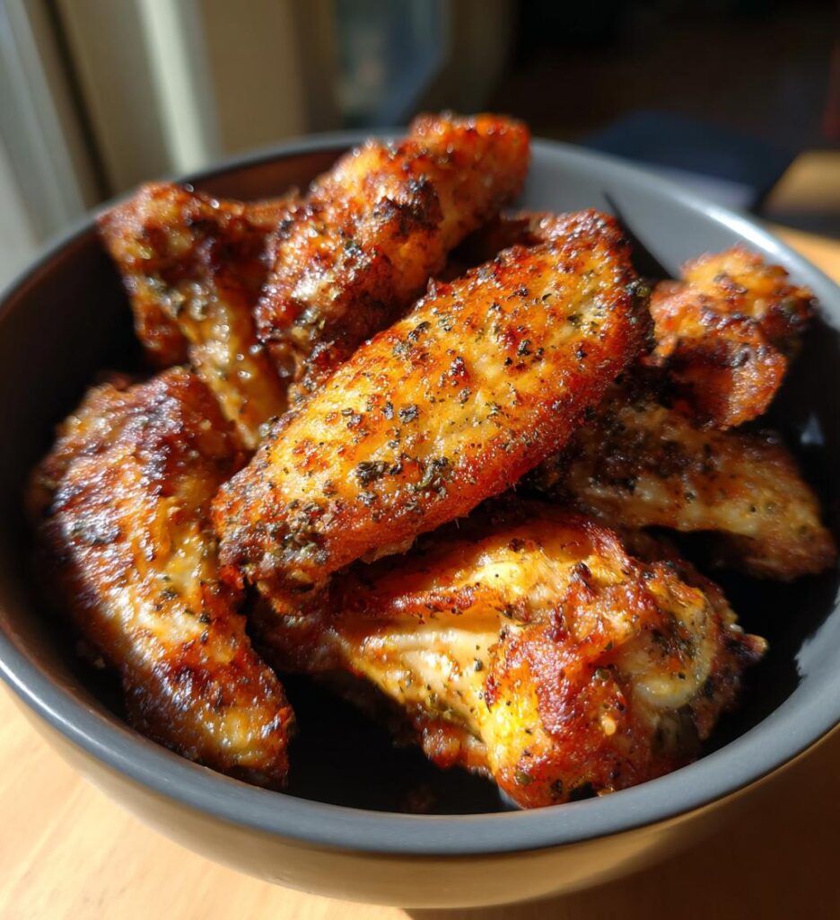 air fryer garlic parmesan wings recipe