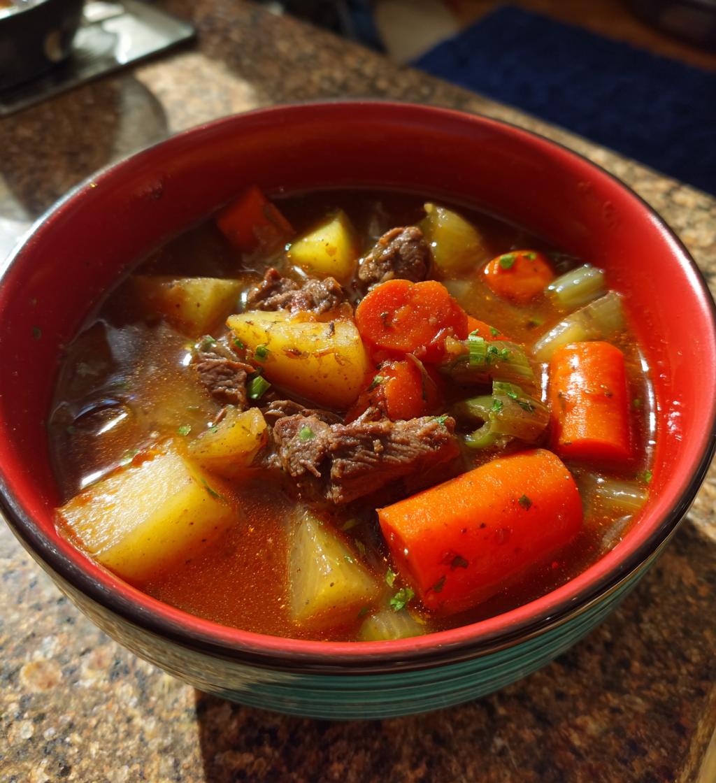 Slow Cooker Vegetable Beef Soup Recipe - Easy & Delicious