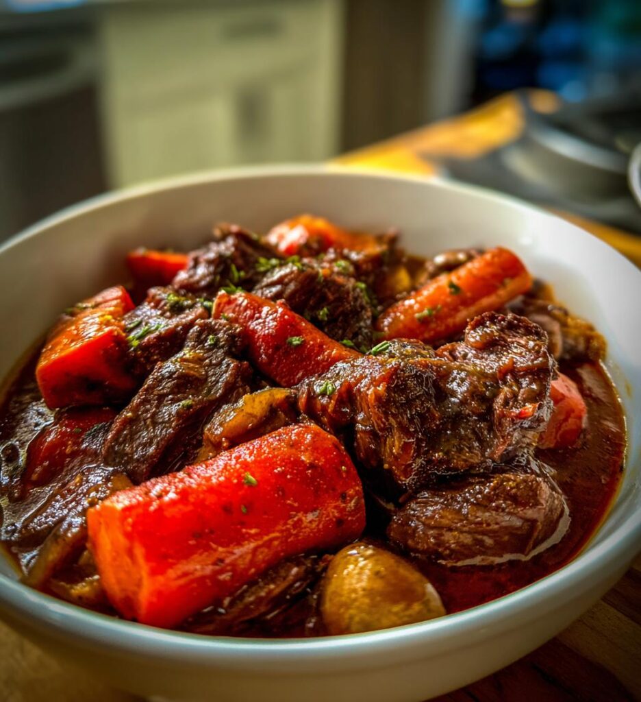 slow cooker beef burgundy recipe