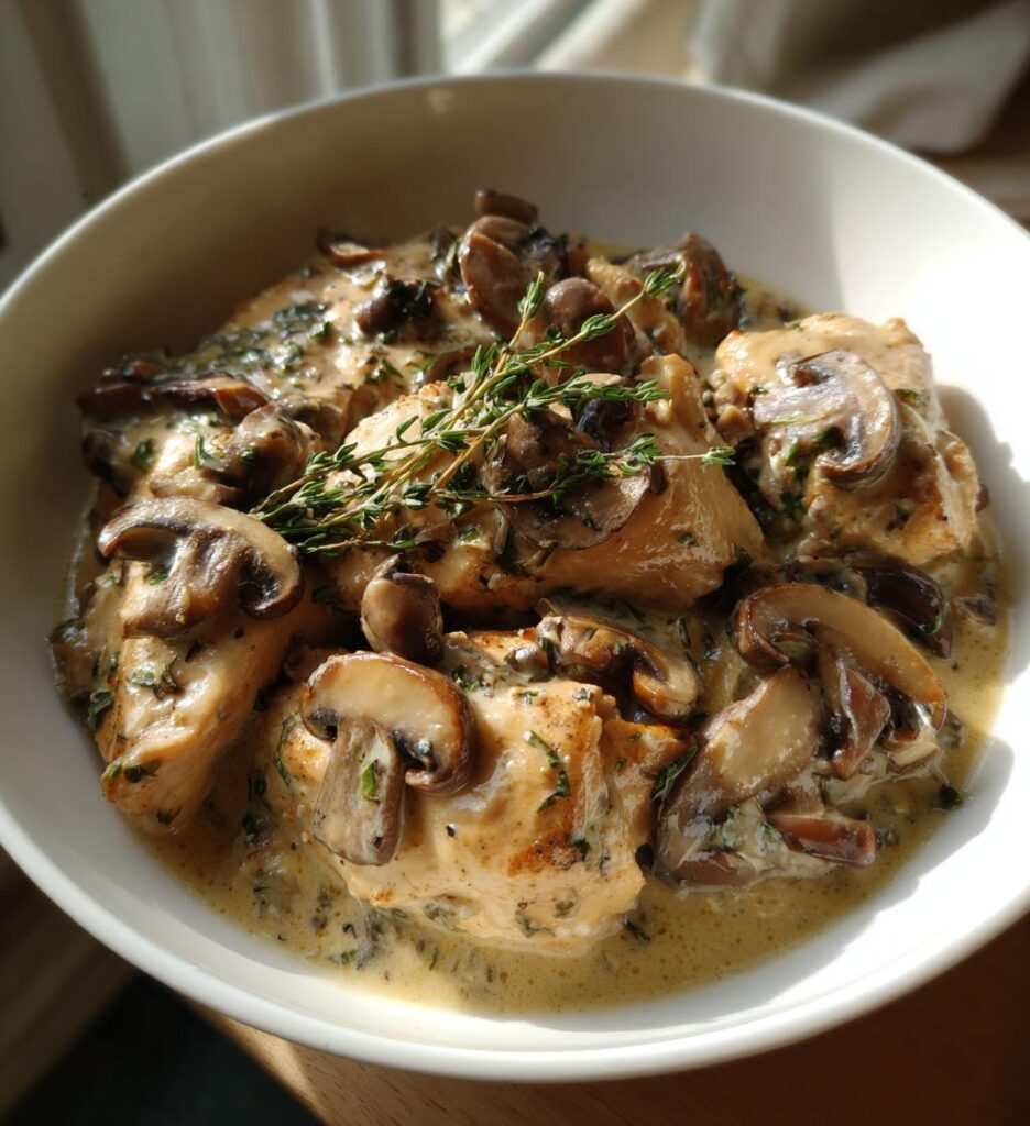 slow cooker chicken and mushroom recipe