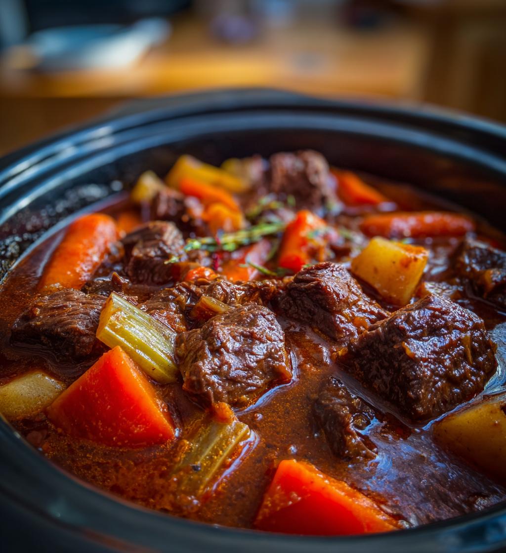 Slow Cooker Beef Bourguignon Recipe Easy and Delicious