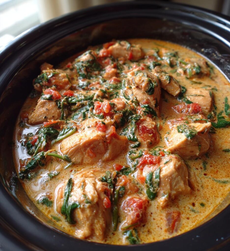 slow cooker tuscan chicken recipe