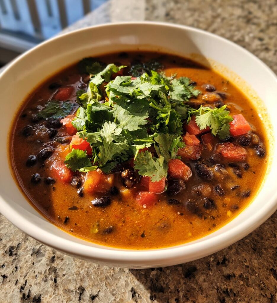 slow cooker black bean soup recipe