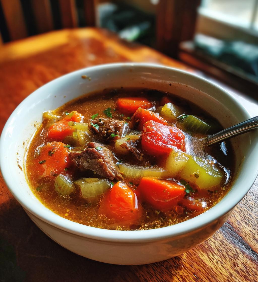 slow cooker vegetable beef soup recipe