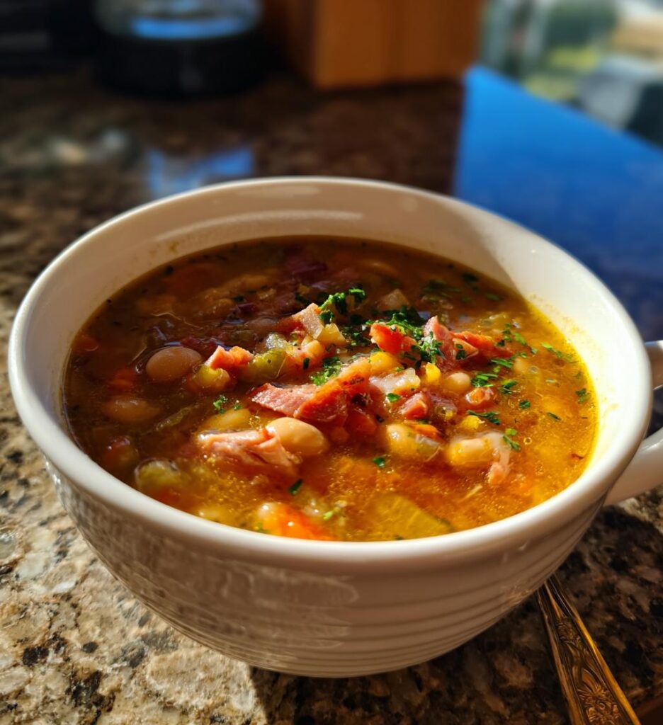 slow cooker ham and bean soup recipe