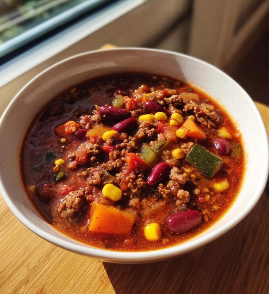slow cooker beef taco soup recipe