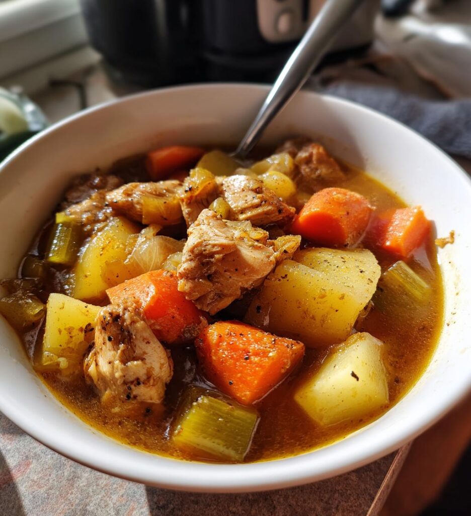 slow cooker chicken stew recipe hearty