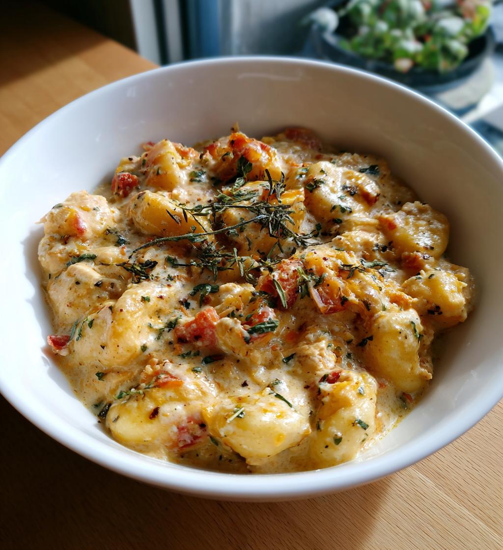 slow cooker creamy chicken gnocchi