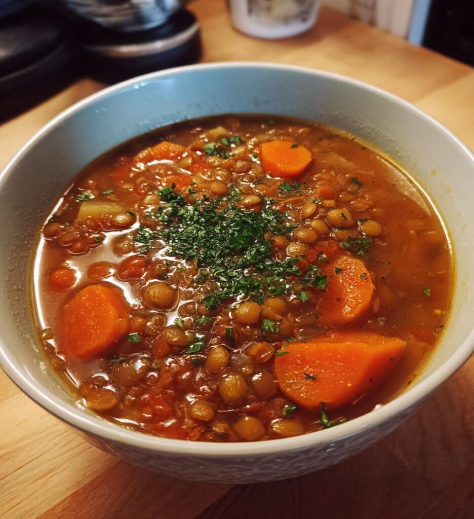 slow cooker lentil soup recipe hearty